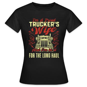 Lastwagen Truck LKW - Frauen T-Shirt - Schwarz - Vorne - AI Model Female 172 dark (172cm)