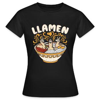 Ramen Nudeln - Frauen T-Shirt - Schwarz - Vorne - AI Model Female 172 dark (172cm)