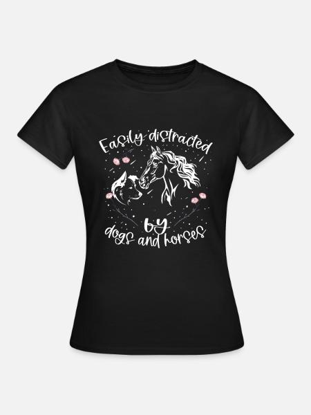 Pferdeliebhaber Pferde Geschenk - Frauen T-Shirt - Schwarz