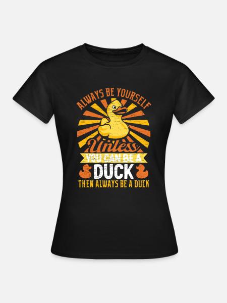 Ente Gummiente - Frauen T-Shirt - Schwarz