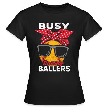 Baseball Mom Softball - Frauen T-Shirt - Schwarz - Vorne - AI Model Female 172 dark (172cm)