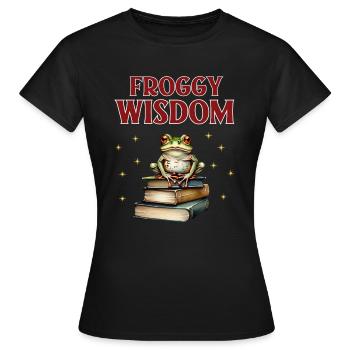 Sagesse grenouille - T-shirt Femme - noir - Devant - AI Model Female 172 dark (172cm)