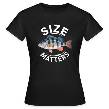 Size Matters - Women's T-Shirt - black - Front - AI Model Female 172 dark (172cm)