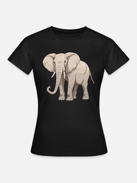 Elefant Tier - Frauen T-Shirt - Schwarz