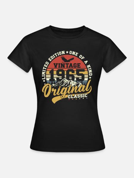 1965 Jahrgang Geburtstag Vintage Retro Geschenk - Dame-T-shirt - sort