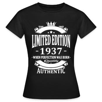 Limited Edition 1937 - T-shirt Femme - noir - Devant - AI Model Female 172 dark (172cm)