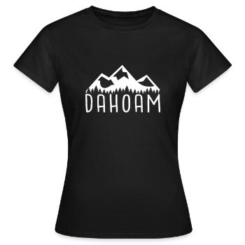 Dahoam Berge - Frauen T-Shirt - Schwarz - Vorne - AI Model Female 172 dark (172cm)