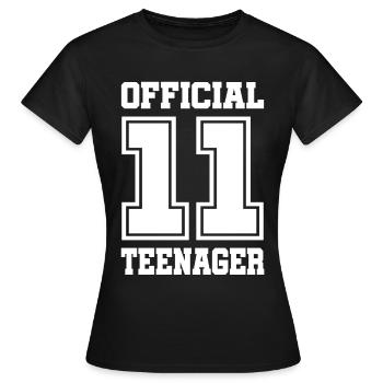 11th birthday teenager gift - Women's T-Shirt - black - Front - AI Model Female 172 dark (172cm)