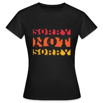 Désolé pas désolé - T-shirt Femme - noir - Devant - AI Model Female 172 dark (172cm)