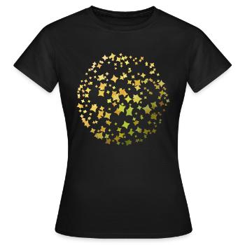 boule de couleur étoiles 3 - T-shirt Femme - noir - Devant - AI Model Female 172 dark (172cm)