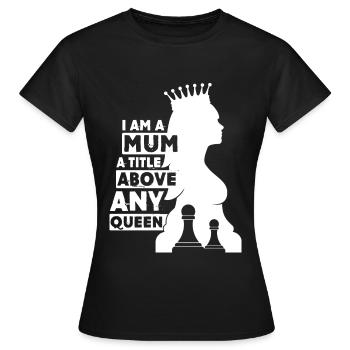 Mama Mutter Schach Schachspieler - Frauen T-Shirt - Schwarz - Vorne - AI Model Female 172 dark (172cm)