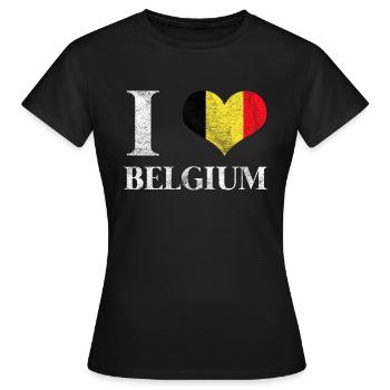 drapeau belge drapeau belge cadeau belge - T-shirt Femme - noir - Devant - AI Model Female 172 dark (172cm)