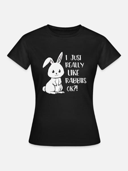 J'aime beaucoup les lapins Lapin Lapin Lapin de Pâques - T-shirt Femme - noir