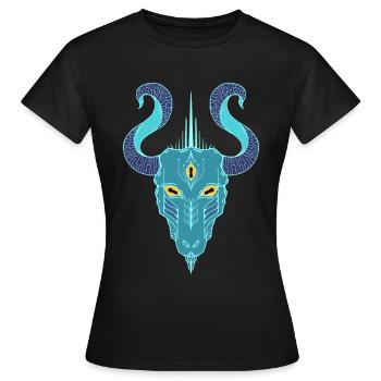 Cybergoat - Turquoise - T-shirt Femme - noir - Devant - AI Model Female 172 dark (172cm)