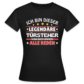 Je suis ce videur légendaire - T-shirt Femme - noir - Devant - AI Model Female 172 dark (172cm)