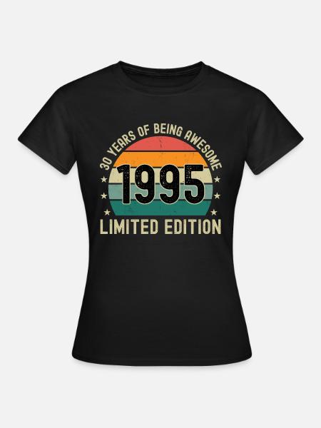 30 Years Of Being Awesome 1995 Limited Edition - Dame-T-shirt - sort