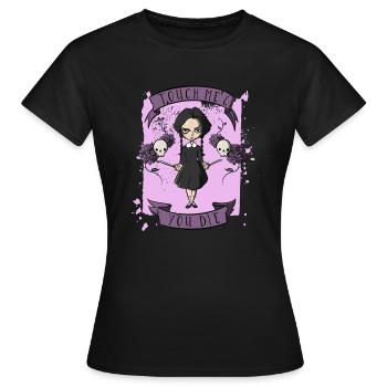 Touch me and you the - Women's T-Shirt - black - Front - AI Model Female 172 dark (172cm)