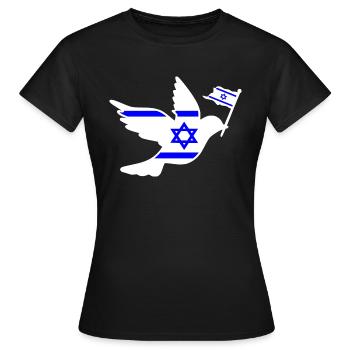 Israel - T-shirt Femme - noir - Devant - AI Model Female 172 dark (172cm)