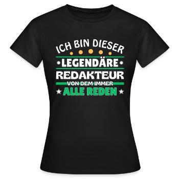 Je suis cet éditeur légendaire - T-shirt Femme - noir - Devant - AI Model Female 172 dark (172cm)