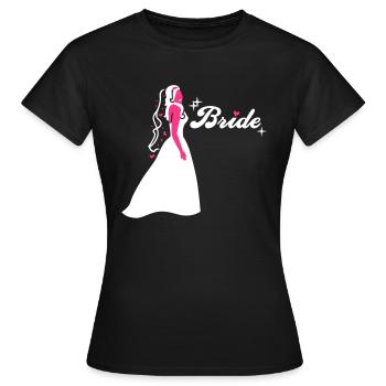 Mariée - Équipe - marié - T-shirt Femme - noir - Devant - AI Model Female 172 dark (172cm)