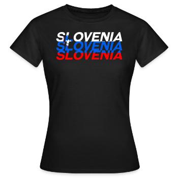 Slovenia - Women's T-Shirt - black - Front - AI Model Female 172 dark (172cm)