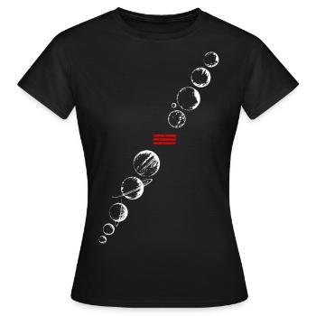 Space auto atterrit sur mars - T-shirt Femme - noir - Devant - AI Model Female 172 dark (172cm)