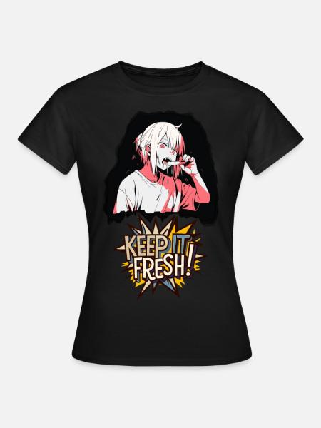 HipHop-Comic-Design: Keep it fresh! - Frauen T-Shirt - Schwarz