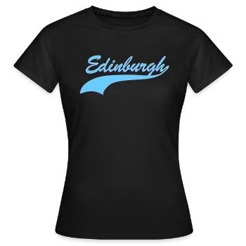 Edinburgh - Frauen T-Shirt - Schwarz - Vorne - AI Model Female 172 dark (172cm)
