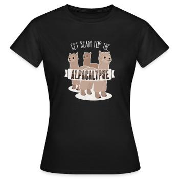 Cool alpagas Apocalypse drôle Fun dire - T-shirt Femme - noir - Devant - AI Model Female 172 dark (172cm)