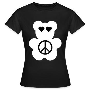 Festival Bear - Women's T-Shirt - black - Front - AI Model Female 172 dark (172cm)