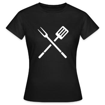 Grill Barbecue Grill Griller Grill BBQ - T-shirt Femme - noir - Devant - AI Model Female 172 dark (172cm)