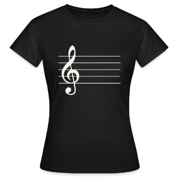 Music instrument wind instrument musical instrument - Women's T-Shirt - black - Front - AI Model Female 172 dark (172cm)