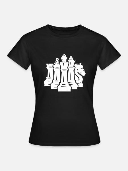 Schach Schachturnier Schachmatt Schachspieler - Frauen T-Shirt - Schwarz