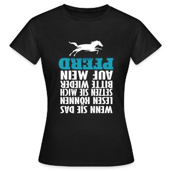 Horse riding Horse Horse riding - Women's T-Shirt - black - Front - AI Model Female 172 dark (172cm)