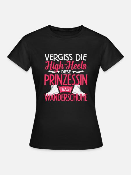 Wanderer Wandern Bergsteiger Spruch Bergsteigen - Frauen T-Shirt - Schwarz