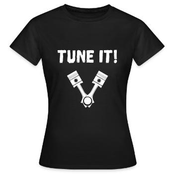 Tuning - Frauen T-Shirt - Schwarz - Vorne - AI Model Female 172 dark (172cm)