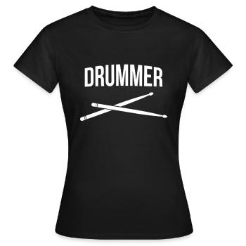 Batteur Batteur Batteur Batteur Batteur Batteur - T-shirt Femme - noir - Devant - AI Model Female 172 dark (172cm)