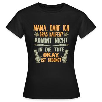 Kiffen Joint Kiffer Marihuana - Frauen T-Shirt - Schwarz - Vorne - AI Model Female 172 dark (172cm)