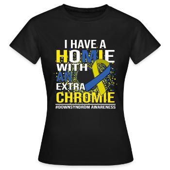 Down Syndrom Support - Down Syndrom Awareness - Frauen T-Shirt - Schwarz - Vorne - AI Model Female 172 dark (172cm)
