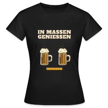 In Maßen genießen - Frauen T-Shirt - Schwarz - Vorne - AI Model Female 172 dark (172cm)
