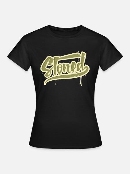Stoned - Frauen T-Shirt - Schwarz