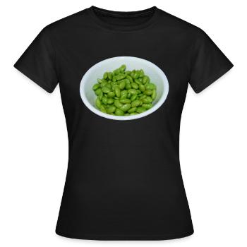 soybeans soja bohnen veggie - Frauen T-Shirt - Schwarz - Vorne - AI Model Female 172 dark (172cm)