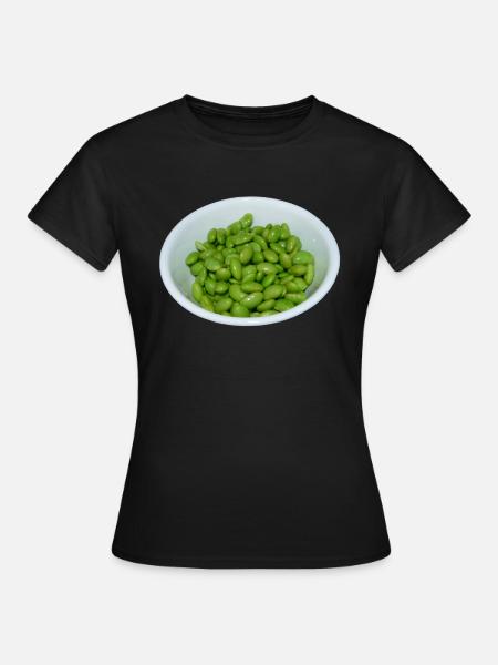 soybeans soja bohnen veggie - Frauen T-Shirt - Schwarz