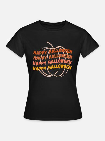 Happy Halloween - Frauen T-Shirt - Schwarz