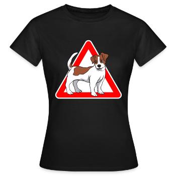 Jack Russell Terrier dog - Women's T-Shirt - black - Front - AI Model Female 172 dark (172cm)