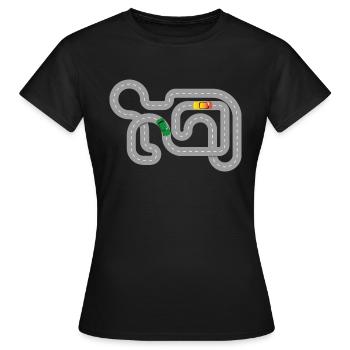 Rennautos - slotcar - Frauen T-Shirt - Schwarz - Vorne - AI Model Female 172 dark (172cm)