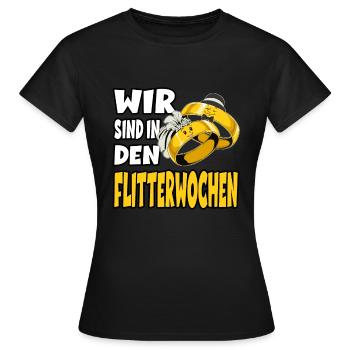 Wir sind in den Flitterwochen - Frauen T-Shirt - Schwarz - Vorne - AI Model Female 172 dark (172cm)