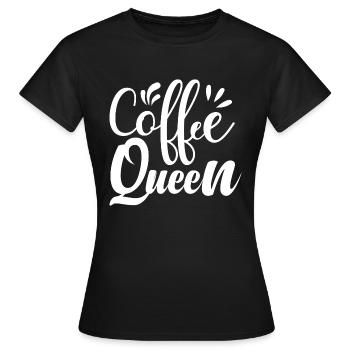 Reine du café - T-shirt Femme - noir - Devant - AI Model Female 172 dark (172cm)