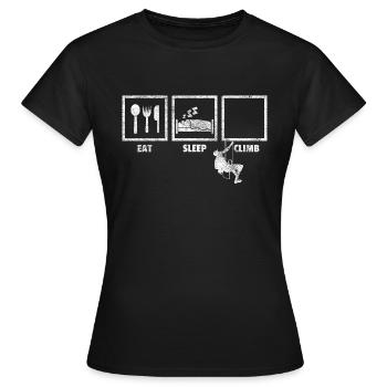 grimper grimpeur cadeau bouldering bouldering - T-shirt Femme - noir - Devant - AI Model Female 172 dark (172cm)