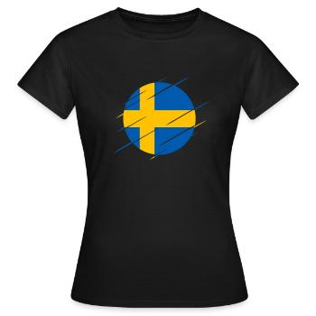 Schweden - Frauen T-Shirt - Schwarz - Vorne - AI Model Female 172 dark (172cm)